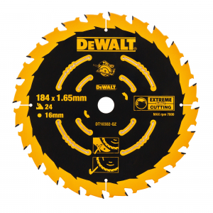 Scule si dispozitive de lucru - Disc Extreme 184X16mm 24 dinti pentru DWE560 DeWalt - DT10302-QZ