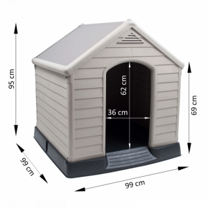 Casuta pentru caini, gri, 99 x 95 x 99 cm., Keter [1]