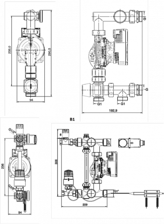 Grup de pompare si amestec, 1 tol, kvs 2.2, Capricorn 2D [1]