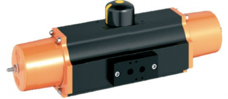 Vane si motoare - Actuator pneumatic, EB6.1SYS, simpla actionare - cu resort arc /normal inchis, conexiuni Namur G 1/4, flanse F05/F07, inchidere in sens orar. Pentru DN125 seria Z011A. Presiune de control 6...8bar