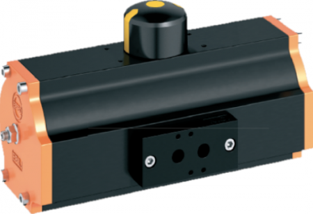 Vane si motoare - Actuator pneumatic, EB8.1SYD, dubla actionare, conexiuni Namur G 1/4, flanse F07/F10, inchidere in sens orar. Pentru DN250 seria Z011A. Presiune de control 2,5...8bar, cuplu 104-333Nm.