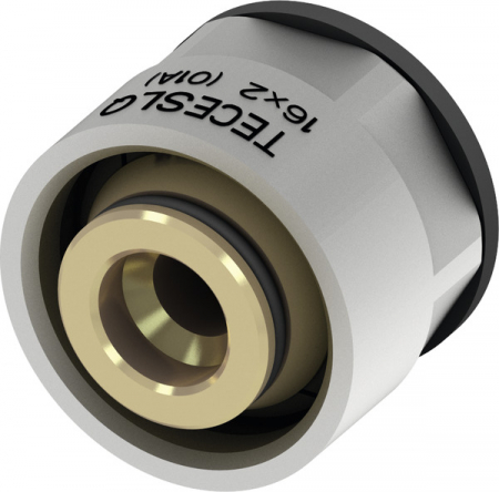 Accesorii incalzire in pardoseala - Eurocon TECEfloor SLQ nichelat pentru teava tip SLQ PE-RT/PE-Xc, Ø12mm x 3/4" FI