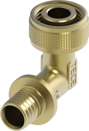 Fitinguri din bronz - Adaptor rapid TECE cot 90°, bronz cu siliciu 16 x 1/2"