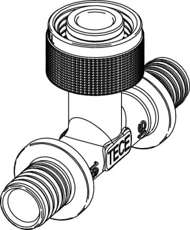 Adaptor rapid TECE teu iesire centru, bronz cu siliciu 16 x 1/2" x 16 [2]