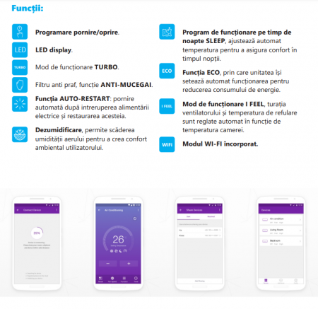 Aer conditionat multisplit Radox 30000 BTU modul WiFi (2 unitati interioare 1 x 12000 BTU + 1 x 18000 BTU si UE 27000 BTU) [4]