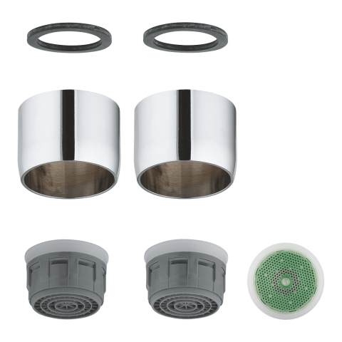 Obiecte sanitare - Aerator Grohe pentru economisirea apei, 5.7 l/min, set 2 bucati M22