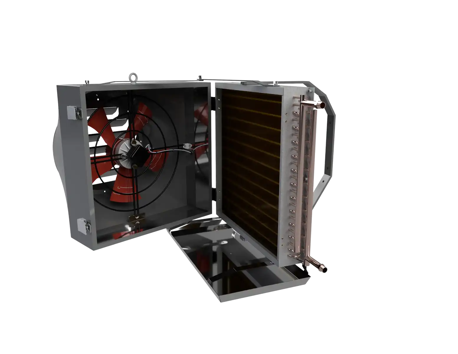 Aeroterma cu apa calda Reventon Farmer OpenAir XL IP66 63,9 kW [1]