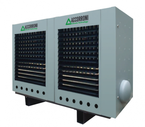 Aeroterme pe gaz - Aeroterma gaz in condensatie cu refulare directa cu ventilator elicoidal si cronotermostat Accorroni MEC MIX F 100 A - 96 kw