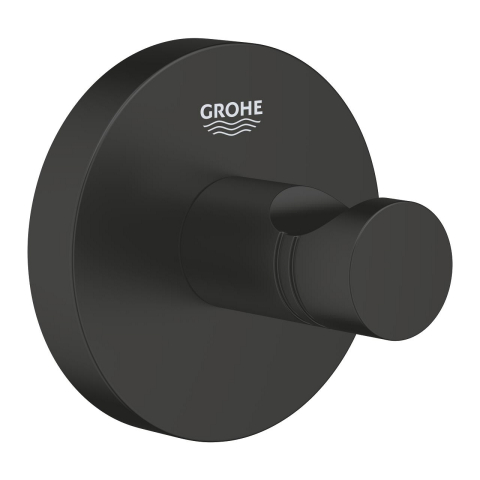 Accesorii baie - Agatatoare prosop Grohe Essentials, pe perete, metal, negru