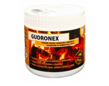 Solutii chimice - Pulbere pentru curatare cazane cu combustibil solid, termoseminee si sobe, cutie 500g Gudronex, Chemstal