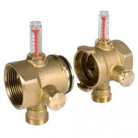 Echipamente de incalzire si producere ACM - Modul capat distribuitor cu debitmetru si robinet inchidere 1 tolx18xDN32, Giacomini R53MTY006