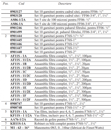 Ansamblu filtru complet Resideo - Braukmann (ex Honeywell), 1½”2” 50μm [1]