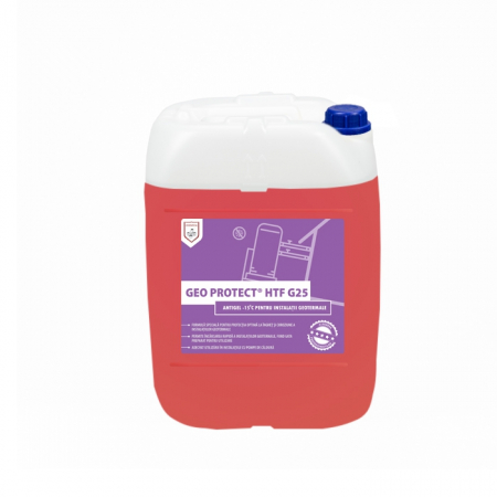 Solutii chimice - Antigel -15grC pentru instalatii geotermale, pe baza de monoetilenglicol (MEG) 20 kg Geo Protect HTF G25, Chemstal