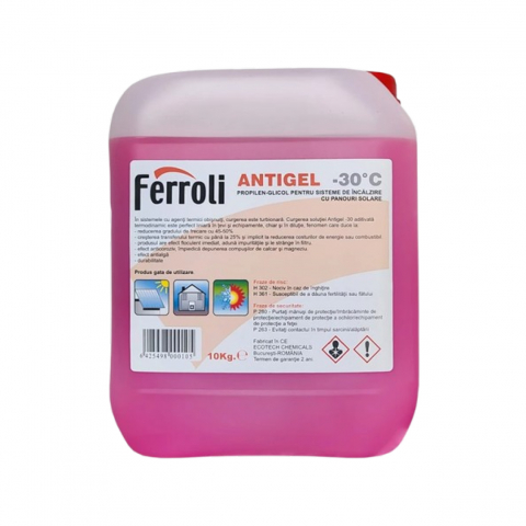 Antigel pentru panouri solare - Antigel pentru instalatii solare, 10 kg., Ferroli Antigel -30