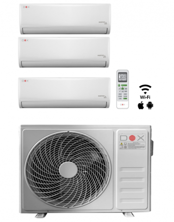 Echipamente de ventilatie si climatizare - Aer conditionat multisplit Radox 30000 BTU modul WiFi (3 unitati interioare 2 x 9000 BTU + 1 x 12000 BTU si UE 27000 BTU)