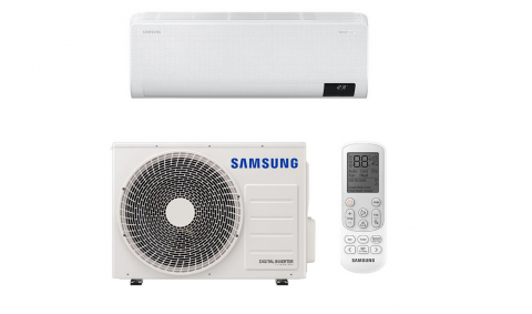Echipamente de ventilatie si climatizare - Aparat de aer conditionat Samsung cu WiFi si telecomanda inclusa, model Wind Free Comfort 9000 BTU