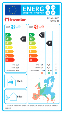 Aparat de aer conditionat split de perete Inventor Neo 18000 BTU cu WiFi si functie follow me [2]