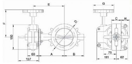 Robinet fluture pentru ACS, tip WAFER, DN 80, PN16, Rapidrop [1]