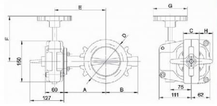 Robinet fluture pentru ACS, tip WAFER, DN 200, PN16, Rapidrop [1]
