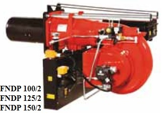 Arzatoare cazane - Arzator pe CLU si ulei ars, 2 trepte, 455-1137 kw, cap de ardere lung, F.B.R. FNDP 100/2 TL