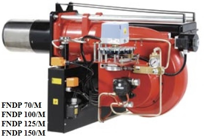 Arzatoare cazane - Arzator pe CLU si ulei ars, modulant, 455-1137 kw, cap de ardere scurt, F.B.R. FNDP 100/M TC