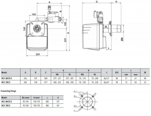 Arzator pe gaz, o treapta, 15-41 kW, Elco VG 1.40 E h3/8'' - Rp1/2'' KL [1]