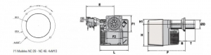 Arzator pe gaz, 2 trepte, 45-90 kW, Cuenod NC 9 GX207/8 D15/15 T1 [2]