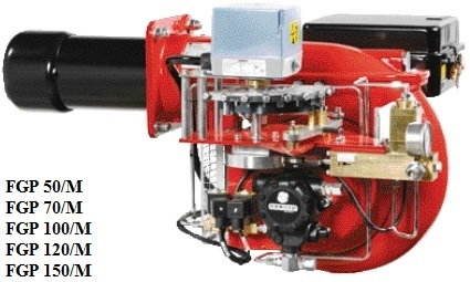 Arzatoare cazane - Arzator pe motorina modulant, 696-1392 kw, cap de ardere lung, F.B.R. FGP 120/M TL