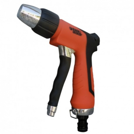 Echipamente pentru irigatii - Pistol cu declansator si reglaj debit apa Black+Decker Heavy Duty - 34222