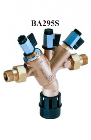 Tevi, fitinguri, robineti si accesorii - Backflow preventer cu 3 camere Resideo - Braukmann (ex Honeywell), pentru lichide clasa 4,1.5…10bar racorduri filetate cu semi-olandezi 1 1/4"