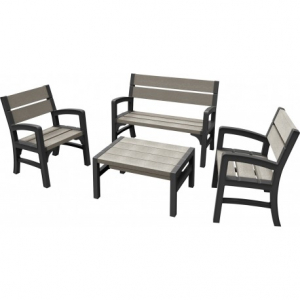 Mobilier de gradina - Set mobilier de gradina, gri, Keter Montero