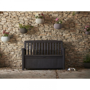 Banca pentru gradina 2 in 1, maro, 227 L,  Keter Patio [2]