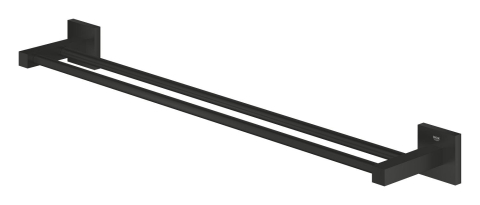 Bara dubla portprosop Grohe Start Cube 600 mm, montare pe perete, fixare ascunsa, 600 mm lungime, dubla, negru [2]