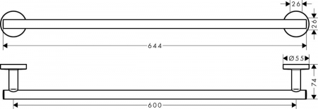 Suport prosop Hansgrohe Logis Universal 60 cm [1]