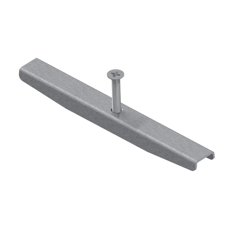 Instalatii de apa si canalizare - Bareta otel zincat BASE (sistem prindere) pentru rigola PP LN200 cu surub de 60mm ranforsat Vodaland gama Drain