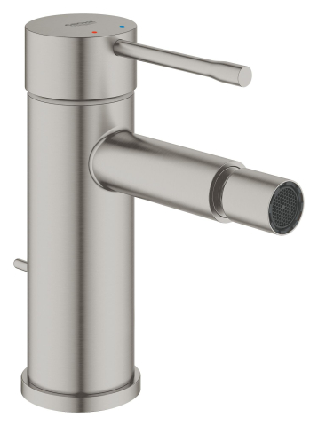 Obiecte sanitare - Baterie bideu Grohe Essence 1/2", monocomanda, levier metalic, cartus ceramic, limitator de temperatura, evacuare cu tija, crom mat