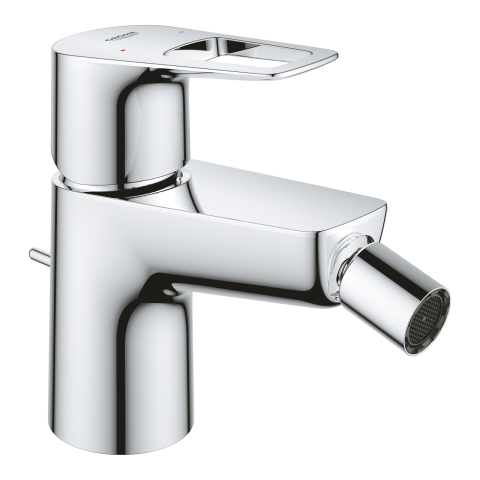 Obiecte sanitare - Baterie bideu Grohe BauLoop 5 l/min, monocomanda, marimea S, cartus ceramic, evacuare cu tija, crom