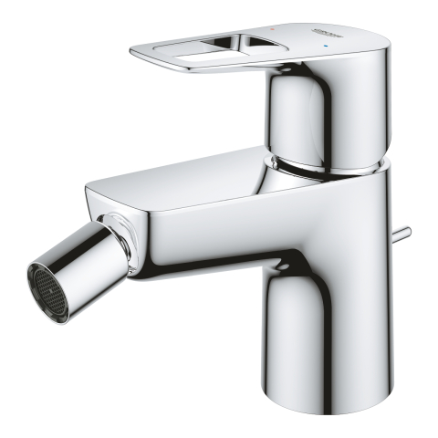 Baterie bideu Grohe BauLoop 5 l/min, monocomanda, marimea S, cartus ceramic, evacuare cu tija, crom [2]