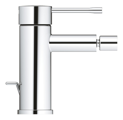 Baterie bideu Grohe Essence New, monocomanda, levier metalic, cartus ceramic, limitator de temperatura, evacuare cu tija, crom [1]