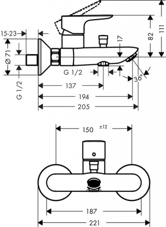 Baterie cada Hansgrohe Talis E [1]