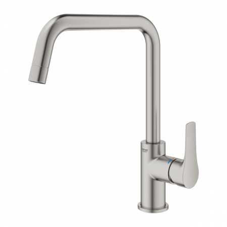 Baterie bucatarie cartus ceramic monocomanda Grohe Eurosmart L-Spout Supersteel [3]