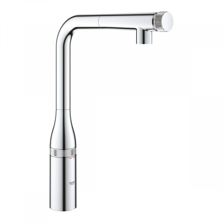 Baterii monocomanda - Baterie bucatarie suprafata cromata furtunuri flexibile Grohe Essence Smart Control