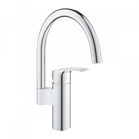 Baterii monocomanda - Baterie bucatarie pipa pivotanta cromata Grohe Eurosmart