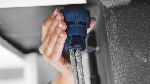 Baterie bucatarie Grohe feel sink dus profesional, crom/negru [8]