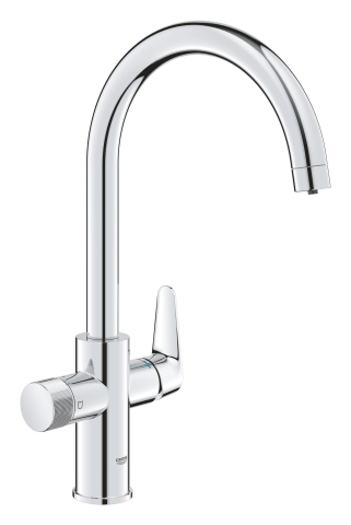 Obiecte sanitare - Baterie bucatarie Grohe Blue Pure, monocomanda, 3 cai, inalta, filtrare apa, cartus ceramic, pentru filtrele Grohe Blue, crom