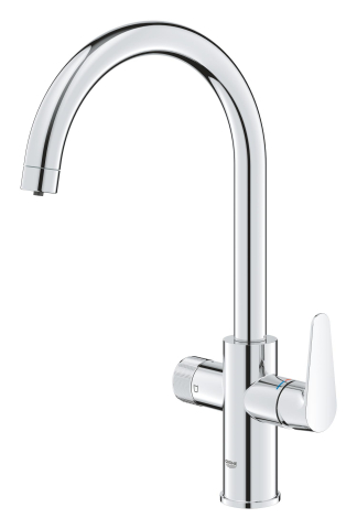 Baterie bucatarie Grohe Blue Pure, monocomanda, 3 cai, inalta, filtrare apa, cartus ceramic, pentru filtrele Grohe Blue, crom [2]