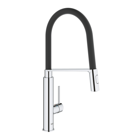 Obiecte sanitare - Baterie bucatarie Grohe Concetto 1/2",monocomanda, pipa inalta, dus extractabil, cartus ceramic, pivotanta, crom