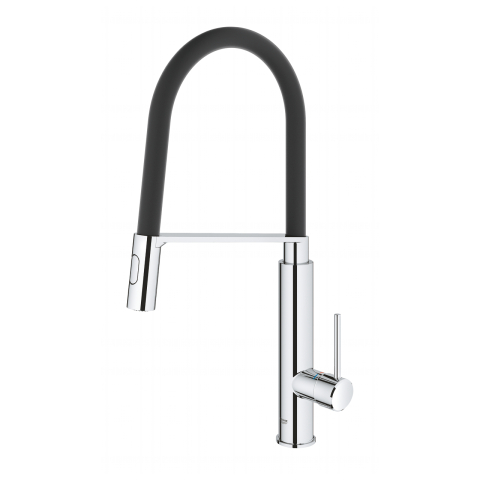 Baterie bucatarie Grohe Concetto 1/2",monocomanda, pipa inalta, dus extractabil, cartus ceramic, pivotanta, crom [1]