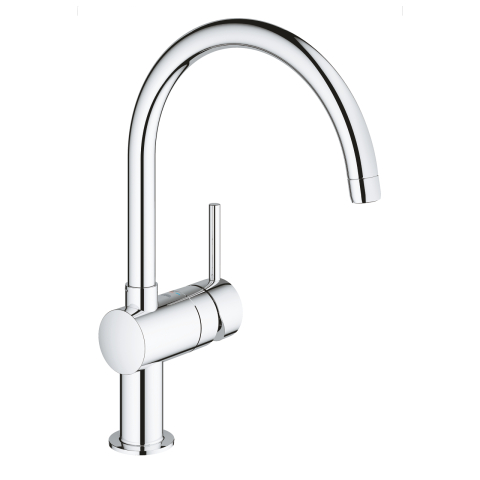 Obiecte sanitare - Baterie bucatarie Grohe Minta 3/8'' monocomanda, pipa inalta, cartus ceramic, pivotanta, limitator, crom