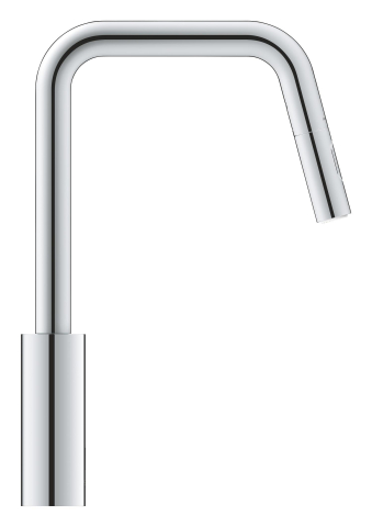 Baterie bucatarie Grohe Eurosmart, inalta, tip U, dus extractabil, 2 functii, cartus ceramic, pivotanta, levier metalic, senzor infrarosu, crom [4]